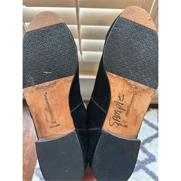 Johnston & Murphy black suede slouchy knee-high boots 7M pull-on casual - Picture 4 of 6